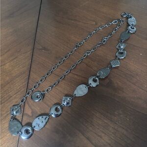 Chico’s Silver-Tone Linked Disc Belt